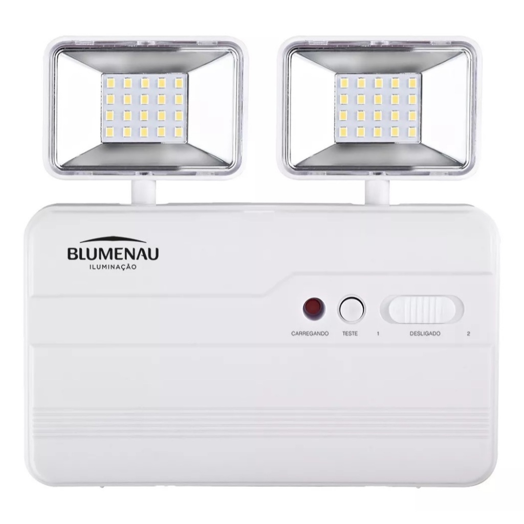 Luminaria Bloco Autonomo de Emergencia Led 2200 Lumens 2 Farois Blumenau Iluminacao em Oferta na Shopee
