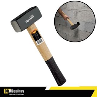 Marreta Quadrada em Aço Forjado com Cabo de Madeira 1000G - Sparta em Oferta na Shopee