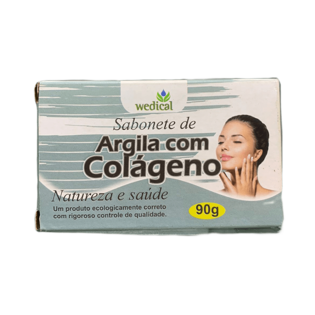 SABONETE DE ARGILA COM COLÁGENO - WEDICAL 90G - (REGISTRO NO MINISTÉRIO DA SAÚDE 2.06.864-01)