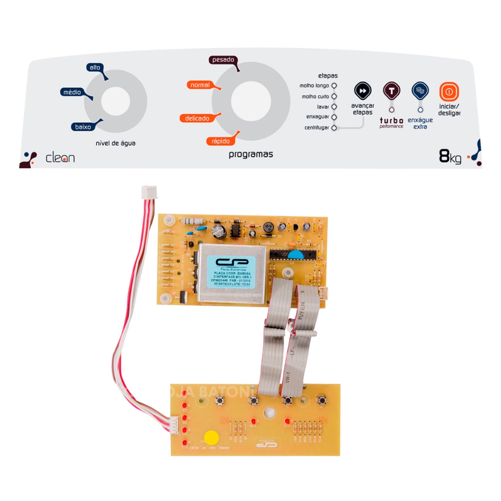 Placa Compatível Lavadora Brastemp BWB08 Versão 2 W10474203 em Oferta na Shopee
