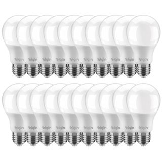 Kit 20 Lâmpadas Led Bulbo 12w E27 6500k Branco Frio ELGIN Inmetro em Oferta na Shopee
