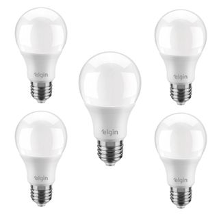 Kit 5 Lâmpadas Led Bulbo 12w E27 3000K Branco Quente/6500k Branco Frio ELGIN Inmetro em Oferta na Shopee