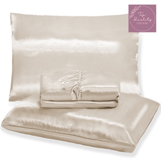 Jogo De Lençol Cetim Casal Padrão 03 Peças Toque de Seda Com Alto Brilho Avelã em Oferta na Shopee