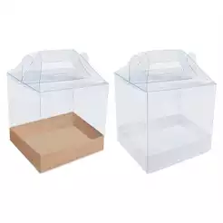 20 Caixas modelo Maletinhas de Acetato 12x12x18 cm com Berço para Pascoa ou Dia dos Namorados
