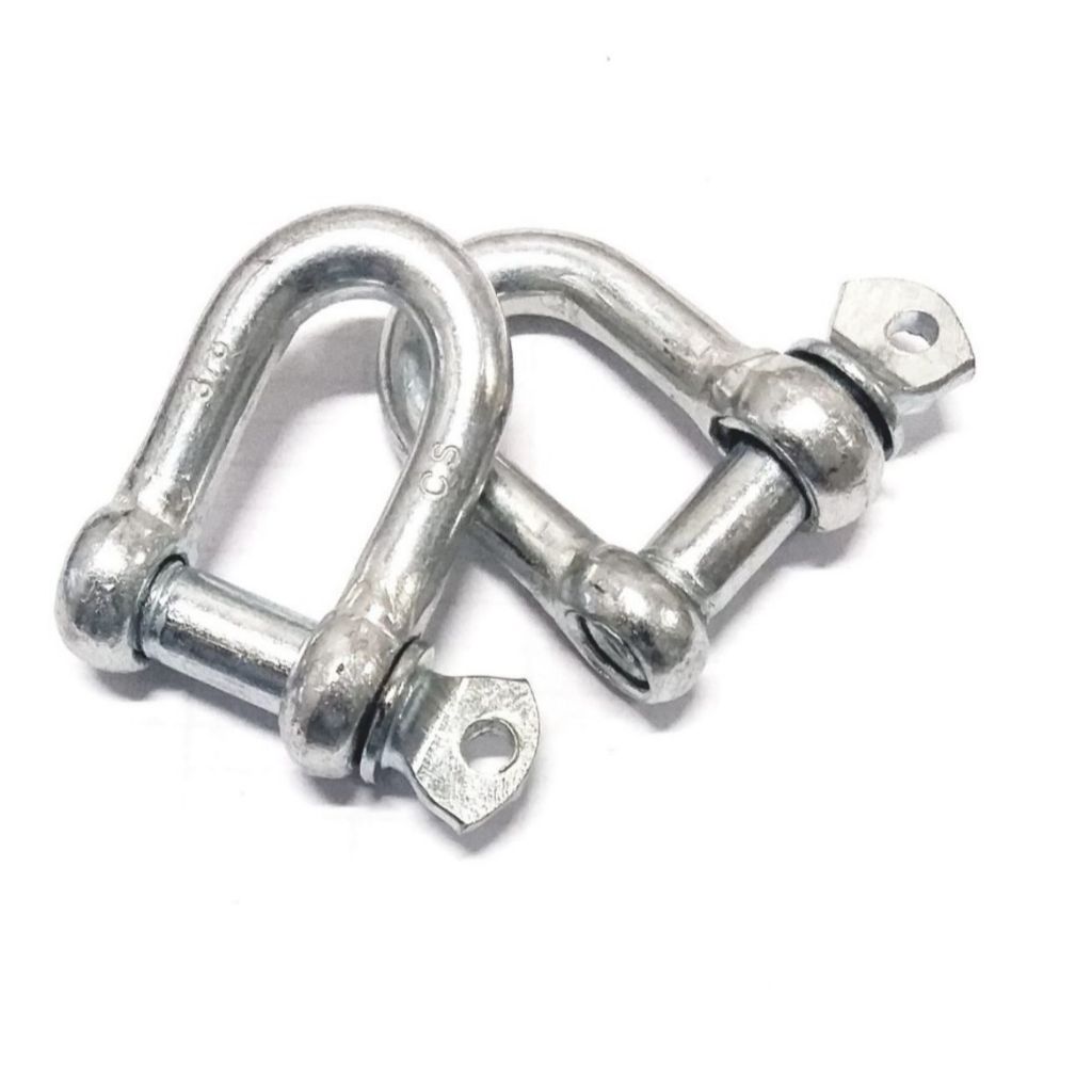 Anilha Manilha Reta Para Cabo De Aço 3/8 Kit 10 Unidades
