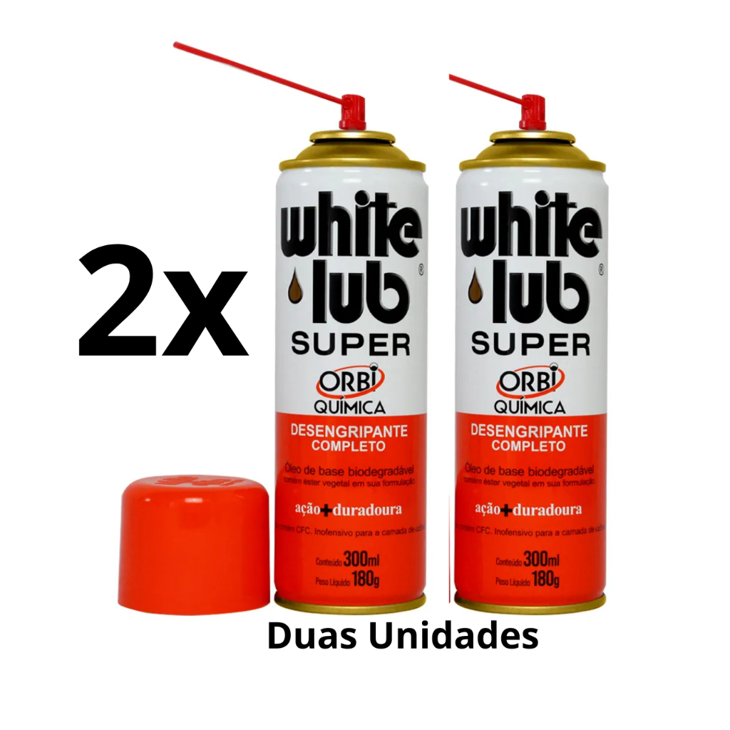 Kit 2 Óleo Desengripante Lubrificante White Lub 300ml | Orbi Quimica Spray