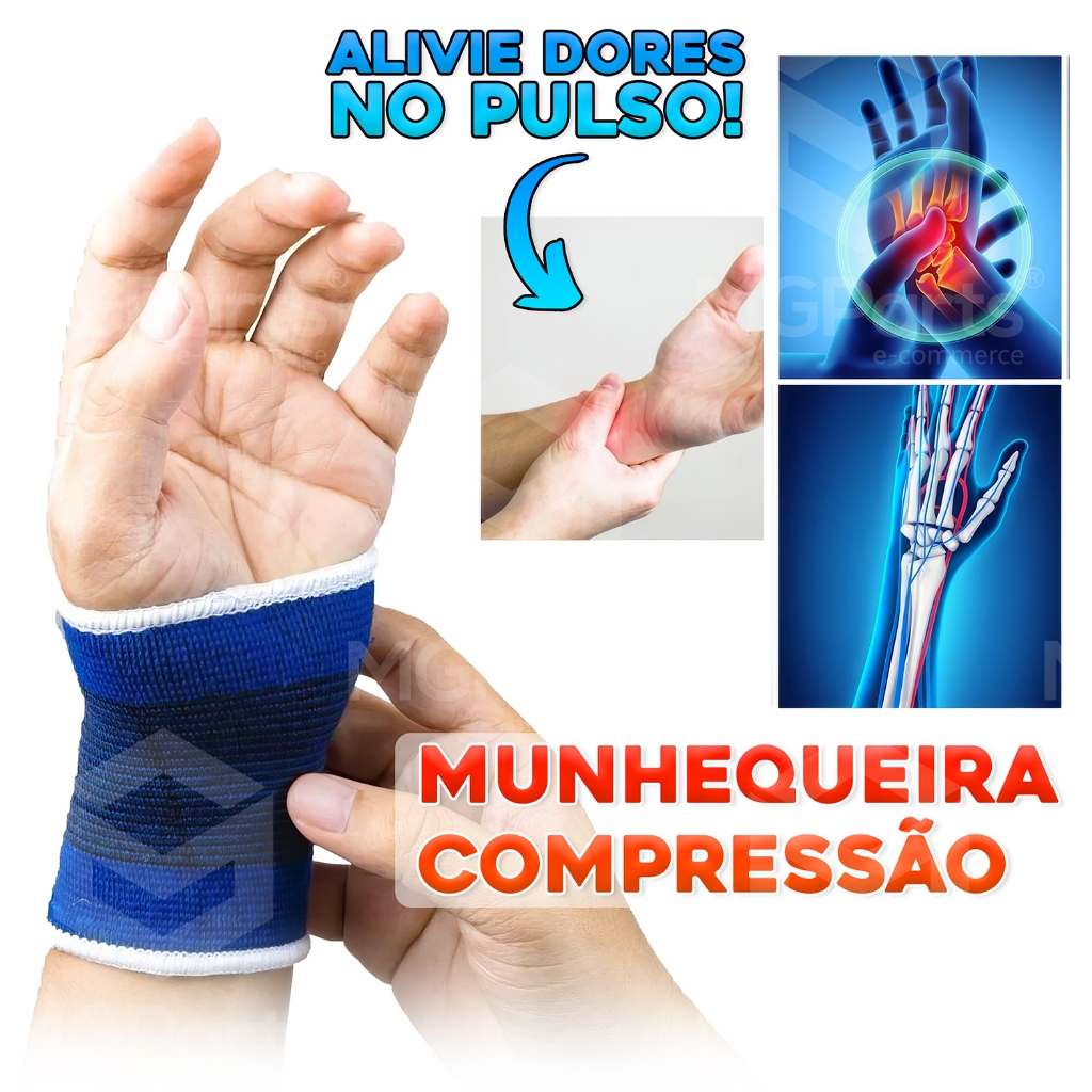 Par Munhequeira de Pulso Compressão Ortopédica Tendinite Punho Proteção Saúde Alívio De Dor Academia