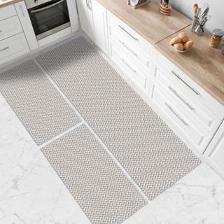 Kit Tapete Algodão 3 Peças Passadeira e Tapetes Antiderrapante Cozinha Sala Estar Lavável em Máquina em Oferta na Shopee