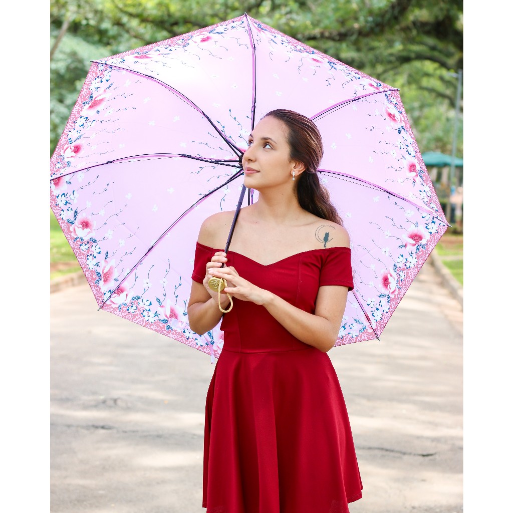 Guarda Chuva Mini Colorido Estampado Reforçado Cabe Na Bolsa Tecido Grosso Qualidade