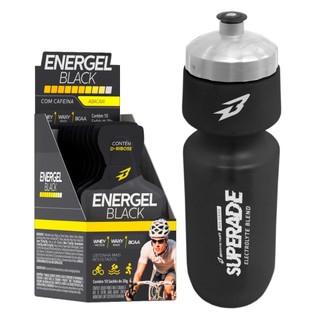 Gel de Carboidrato Energel Black Cx 10 Sachês + Squeeze - Bodyaction em Oferta na Shopee