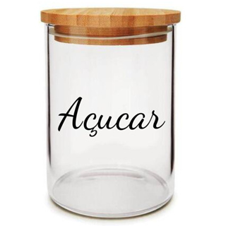 POTE DE VIDRO PARA MANTIMENTOS COM TAMPA HERMÉTICA DE BAMBU ORGANIZAÇÃO DECOR em Oferta na Shopee