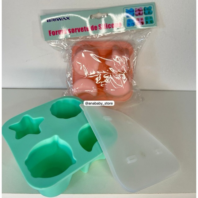 Forma Picolé de Silicone - 11x6cm Forma De picolé infantil de silicone