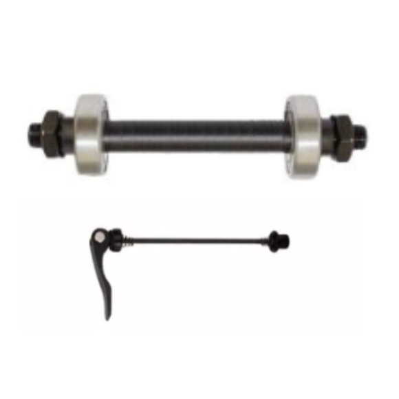Eixo Dianteiro Bicicleta Furado de Blocagem Aro 26-29 110mm com Rolamento + Blocagem