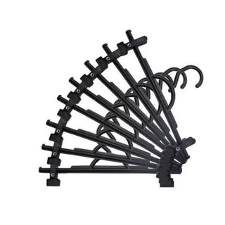 30 Cabides Preto Plástico Bermuda Saia Short C/60 Presilhas em Oferta na Shopee