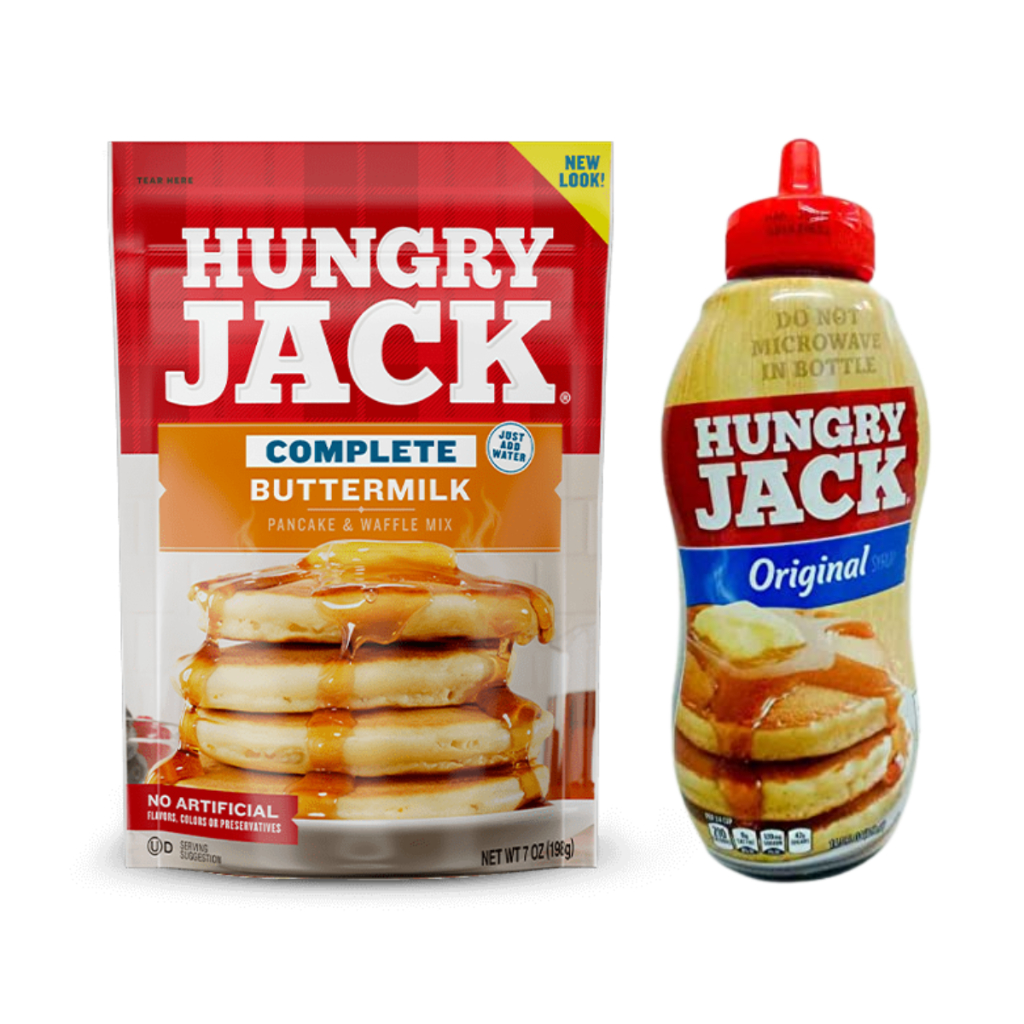 Kit Panqueca Hungry Jack Buttermilk 198g + Calda Syrup 429ml