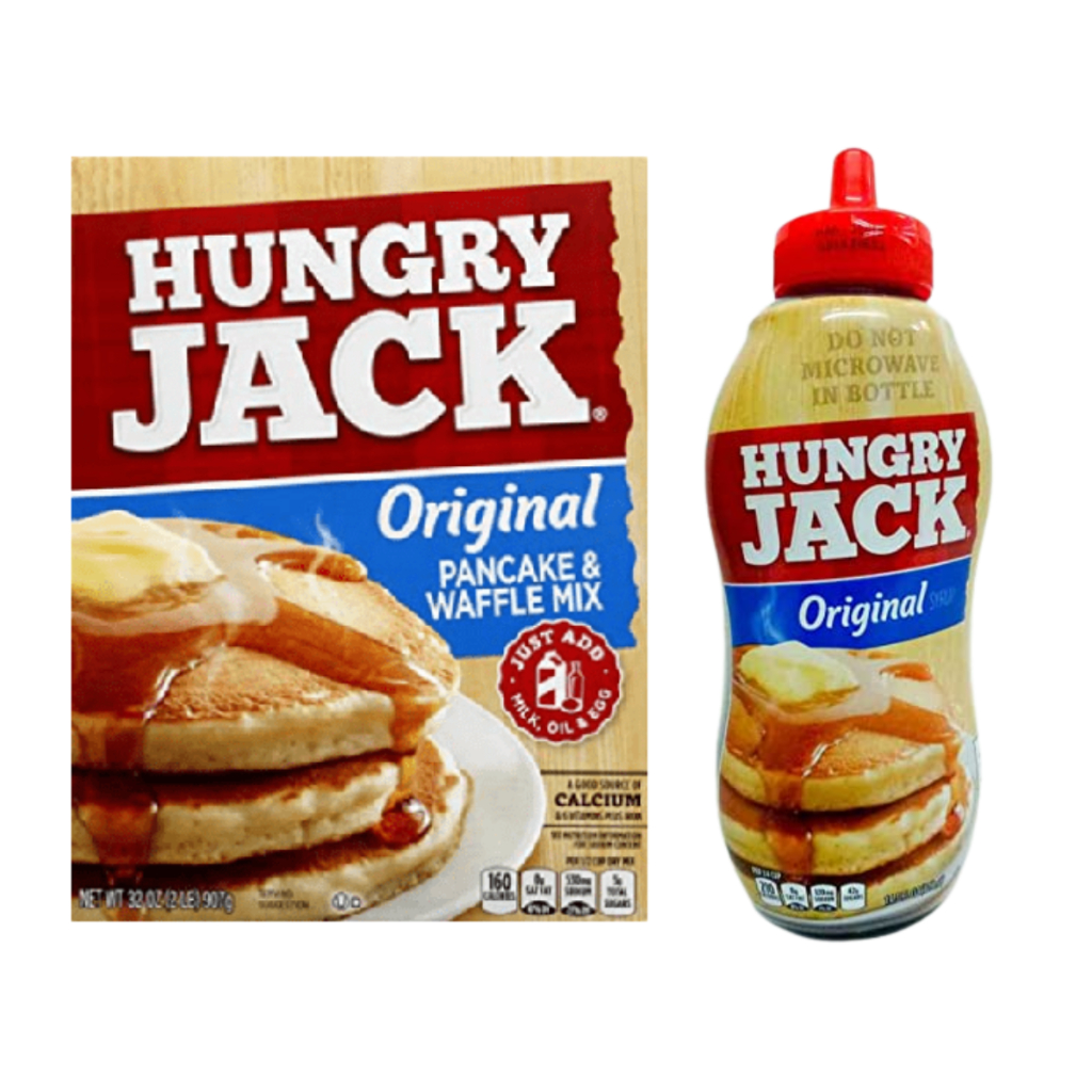 Kit Panqueca Hungry Jack Original 907g + Calda Syrup 429ml em Oferta na Shopee