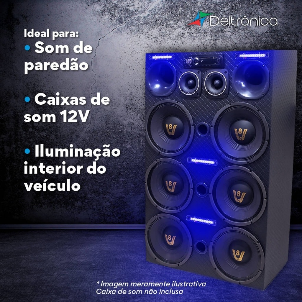 Detalhes do Kit 2 Strobo Flash Luz Rgb Forte Para Som Automotivo Caixa Bob