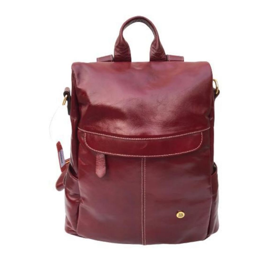 Mochila Bolsa de Couro Legítimo Feminina Passeio Linda