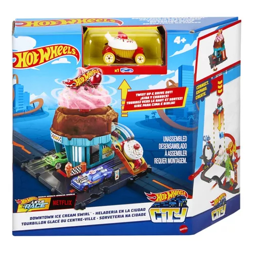 Pista Hot Wheels City Sorveteria Na Cidade - Mattel Htn77 em Oferta na Shopee