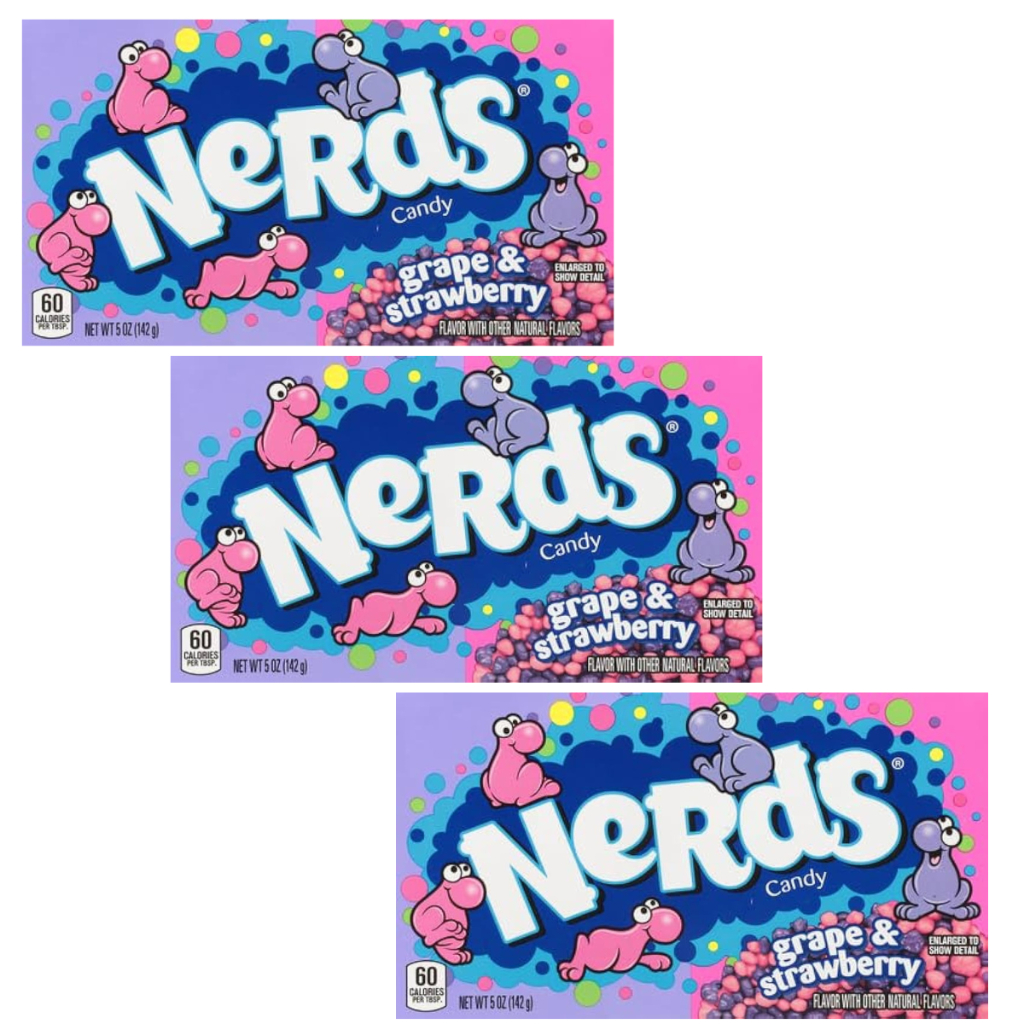 3 Bala Wonka Nerds Strawberry & Grape - Importado Eua 142g
