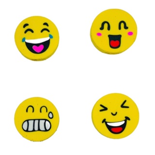 Borracha Ponteira De Lápis Divertida Carinhas - 4 Unidades em Oferta na Shopee