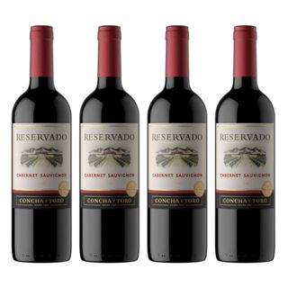 Kit 4 Vinhos Cabernet Sauvignon 750Ml Reservado - Concha Y Toro