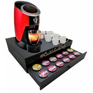 Cômoda Porta Máquina e Porta Cápsulas 1 Gaveta Café Três Corações Preta Mdf PROMOÇÃO em Oferta na Shopee