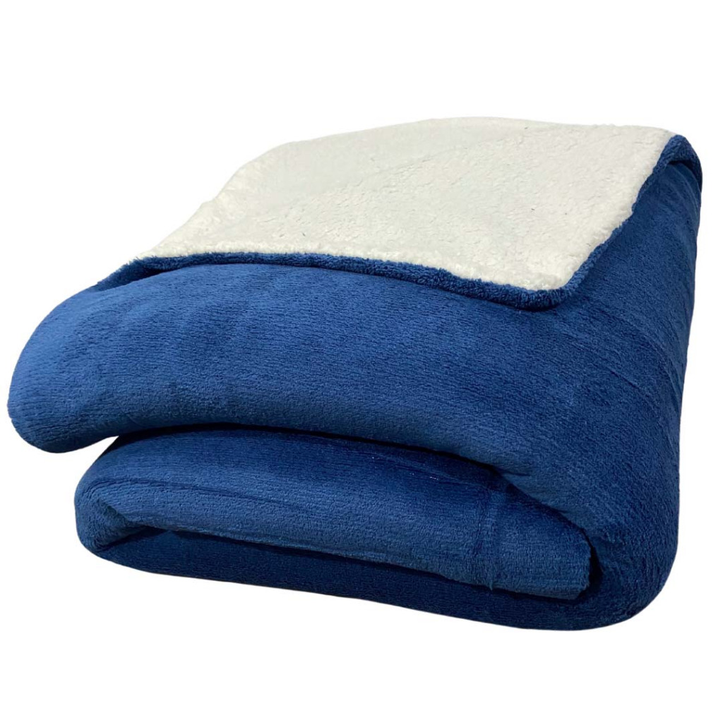 Cobertor Coberdrom Casal Dupla Face Sherpa Pele De Carneiro Para Frio Quentinho Macio Soft...
