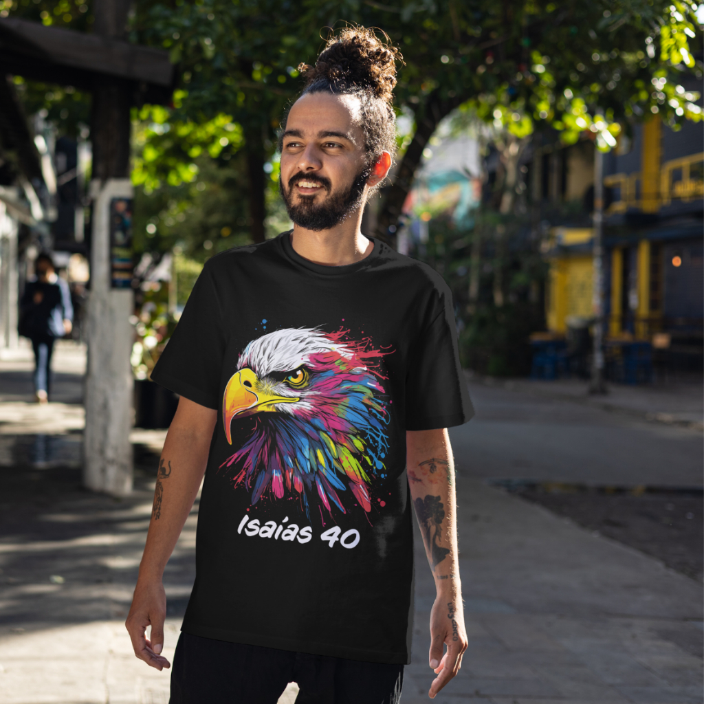 Camiseta Camisa Unissex Isaias 40 Yeshua Crstã Fé, Blusa Feminina Masculina Evangelica Biblica Em Algodão