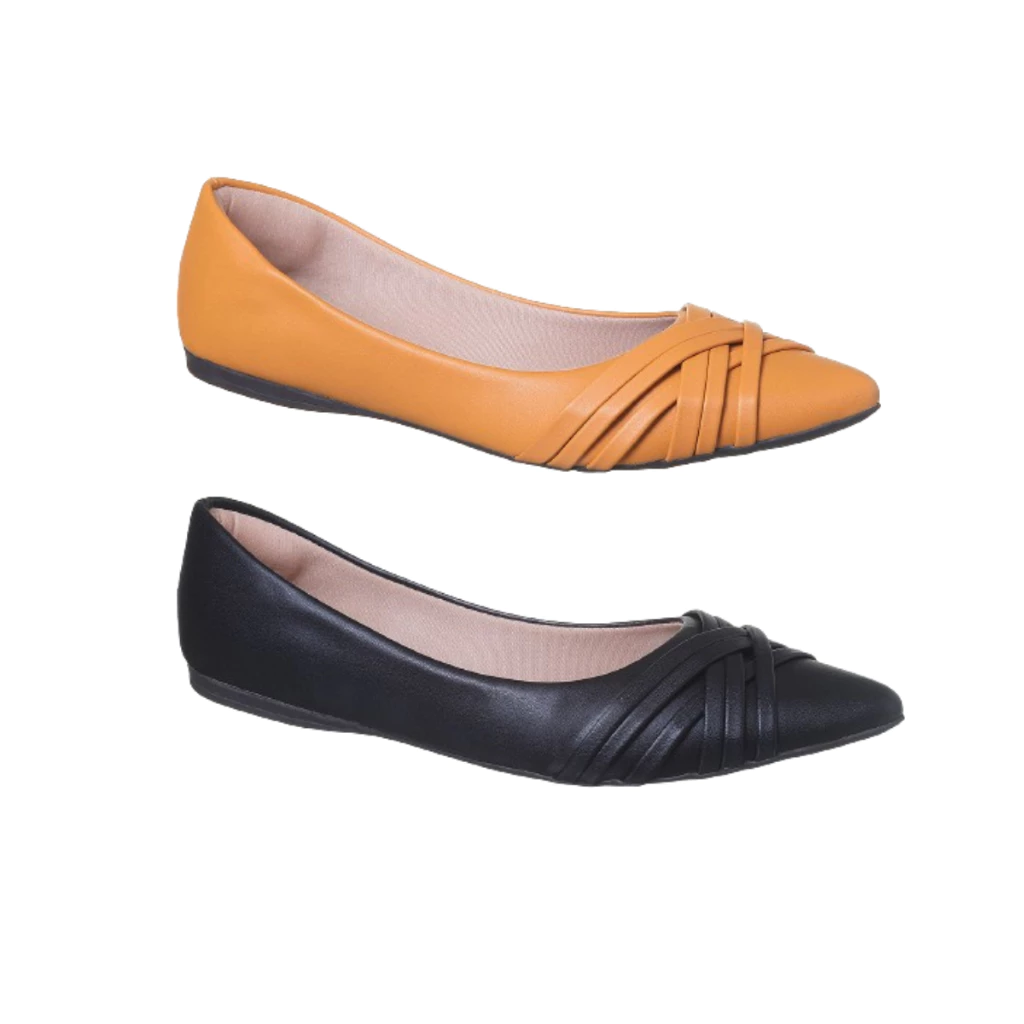 Kit 2 Pares Sapatilha Bico Fino Moda Promoção 140-0002