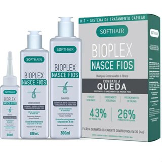 Bioplex Nasce Fios Shampoo + Condicionador + Tônico Softhair em Oferta na Shopee