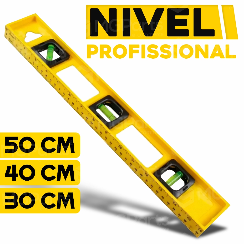 Nível Régua 3 Bolhas 50cm Profissional ABS De Prumo Medição Nivelador Pronta Entrega em Oferta na Shopee