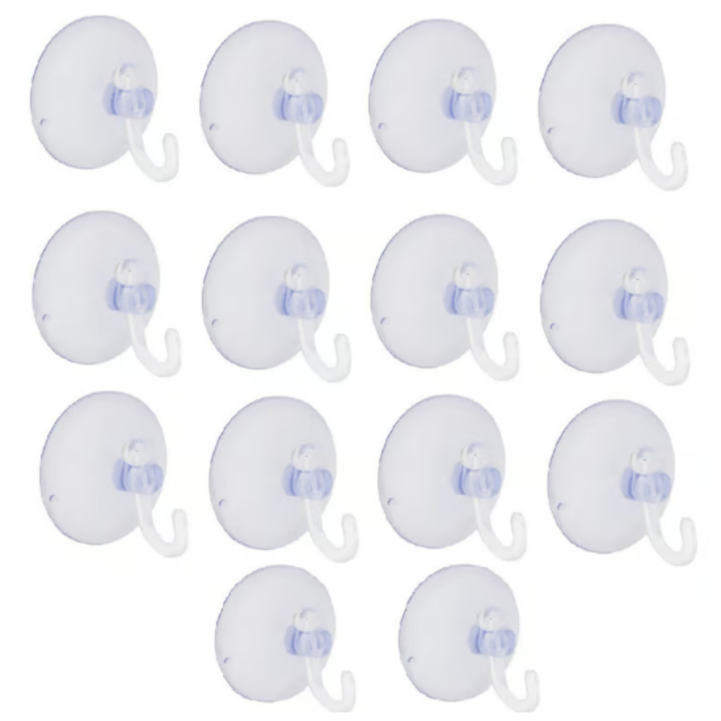 Jogo c/ 14 Ganchos de Parede Ventosa Multiuso Suporta 1kg em Oferta na Shopee