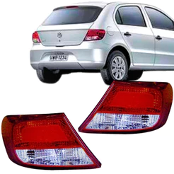Par Lanterna Traseira Gol G5 2009 2010 2011 2012 Cor Bicolor Cristal