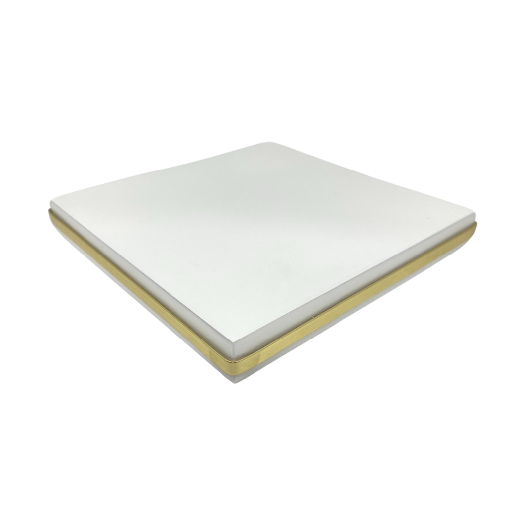 Expositor de Joias Base Quadrada Branca e Dourado - 15 cm - Decoração de Vitrine Lojas Acessórios Joias Semijoias Bijuterias Porta Joias em Oferta na Shopee