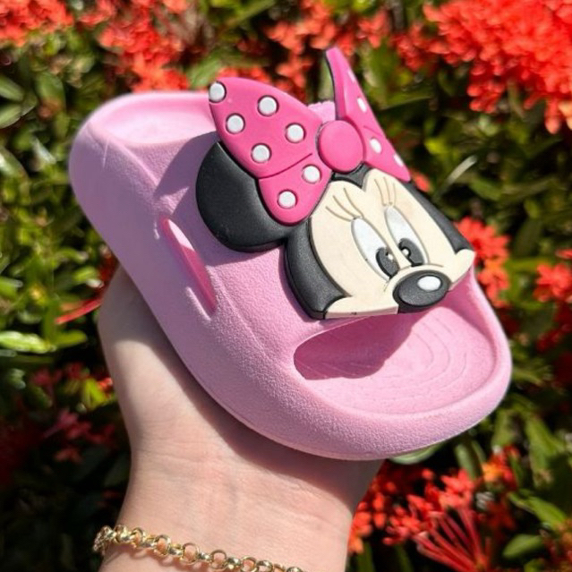 Chinelo Slide Nuvem Infantil Meninas Ratinha com Laço em Oferta na Shopee