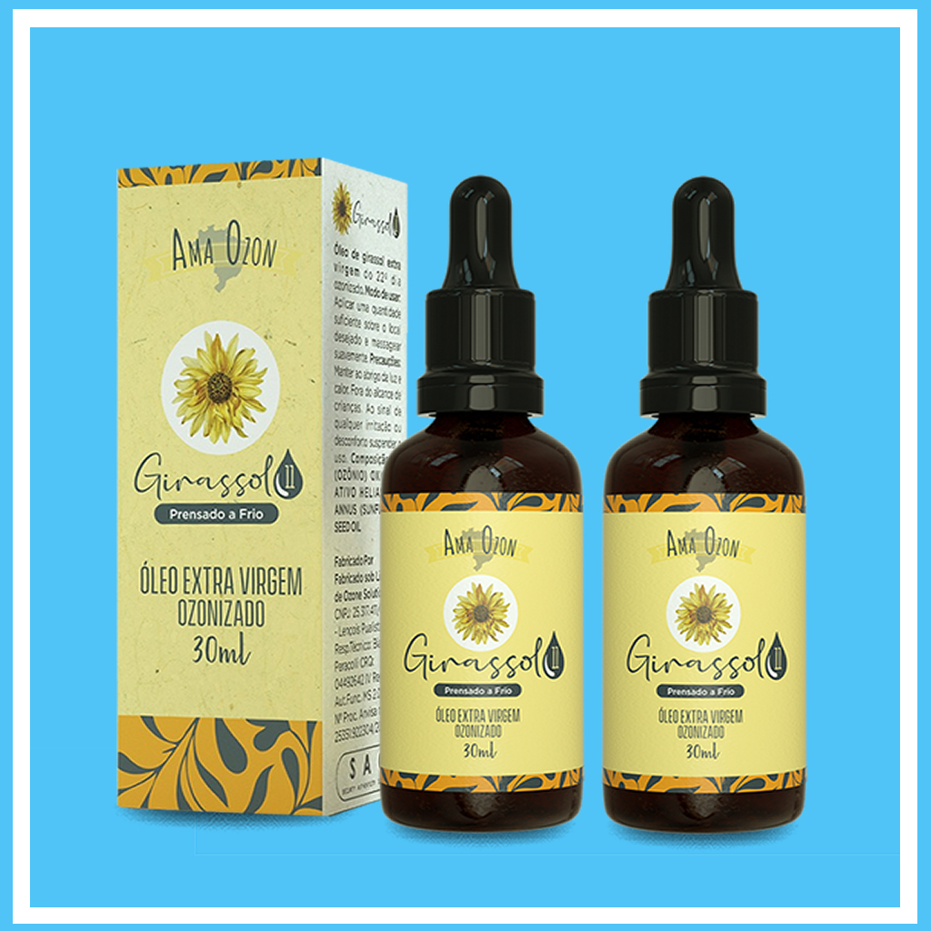 Oleos De Girassol Ozonizado Super Concentrado Prensado a Frio e Vegano Ama Ozon 30ml - 2 Unidades em Oferta na Shopee