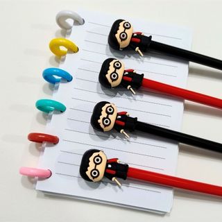 Caneta Harry Potter em Gel 0.5mm Tinta Preta - Papelaria Fofa/ Material Escolar