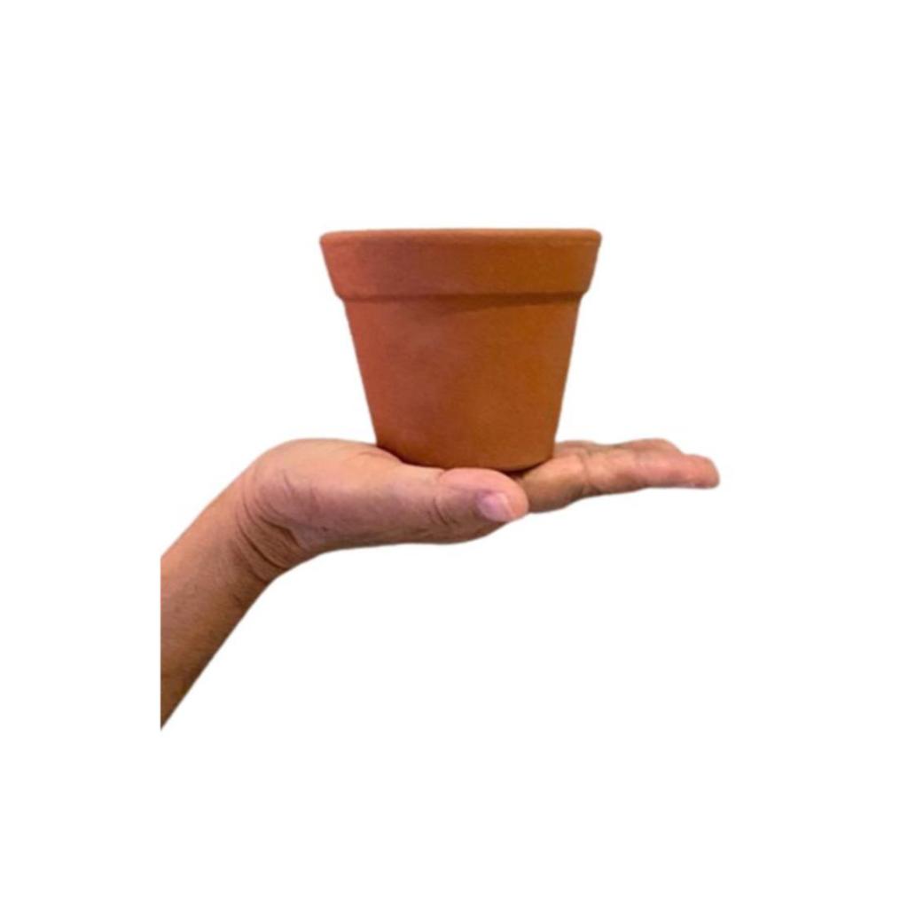KIit de 10 Mini Vasinho De Barro P/ Lembrancinha Suculentas 9,5x7,5 Cm