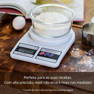 Kit 1a 4 Balança de Alimentos Digital de Cozinha Confeitaria Fitness Academia Pesar Comida Até 10 kg Dieta Nutrição em Oferta na Shopee