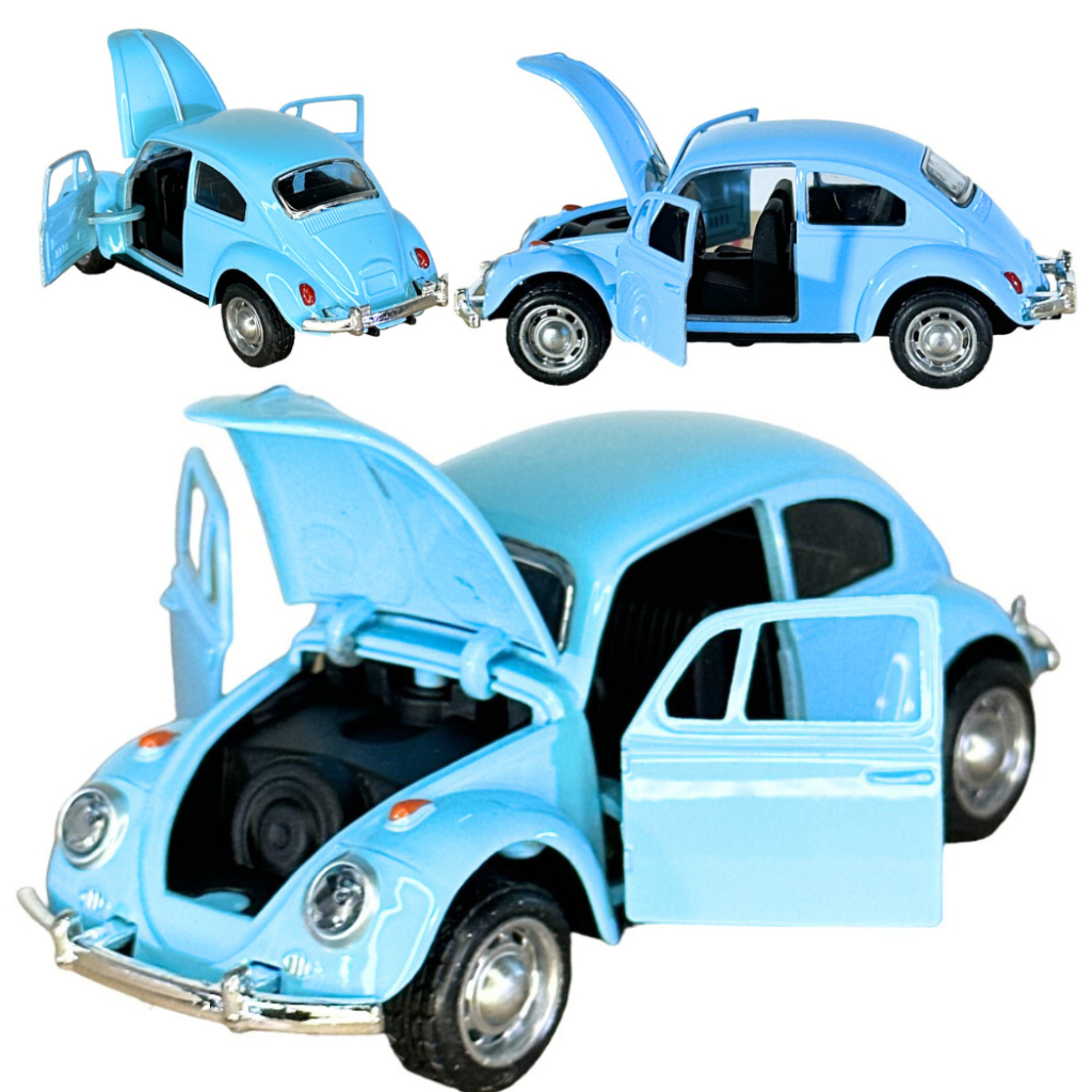 carrinho fusca de ferro miniatura fusquinha abre portas e capô linha premium