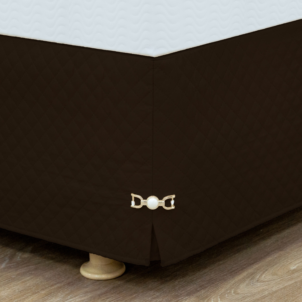 Saia Para Cama Box Solteiro Casal Queen King Matelada Ultrassônico c/ Pingente - 33cm de Altura
