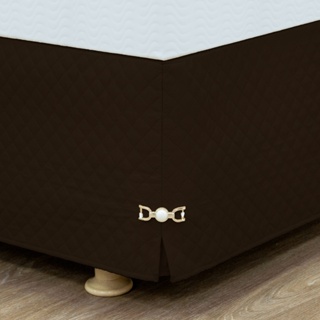 Saia Para Cama Box Solteiro Casal Queen King Matelada Ultrassônico c/ Pingente - 33cm de Altura em Oferta na Shopee