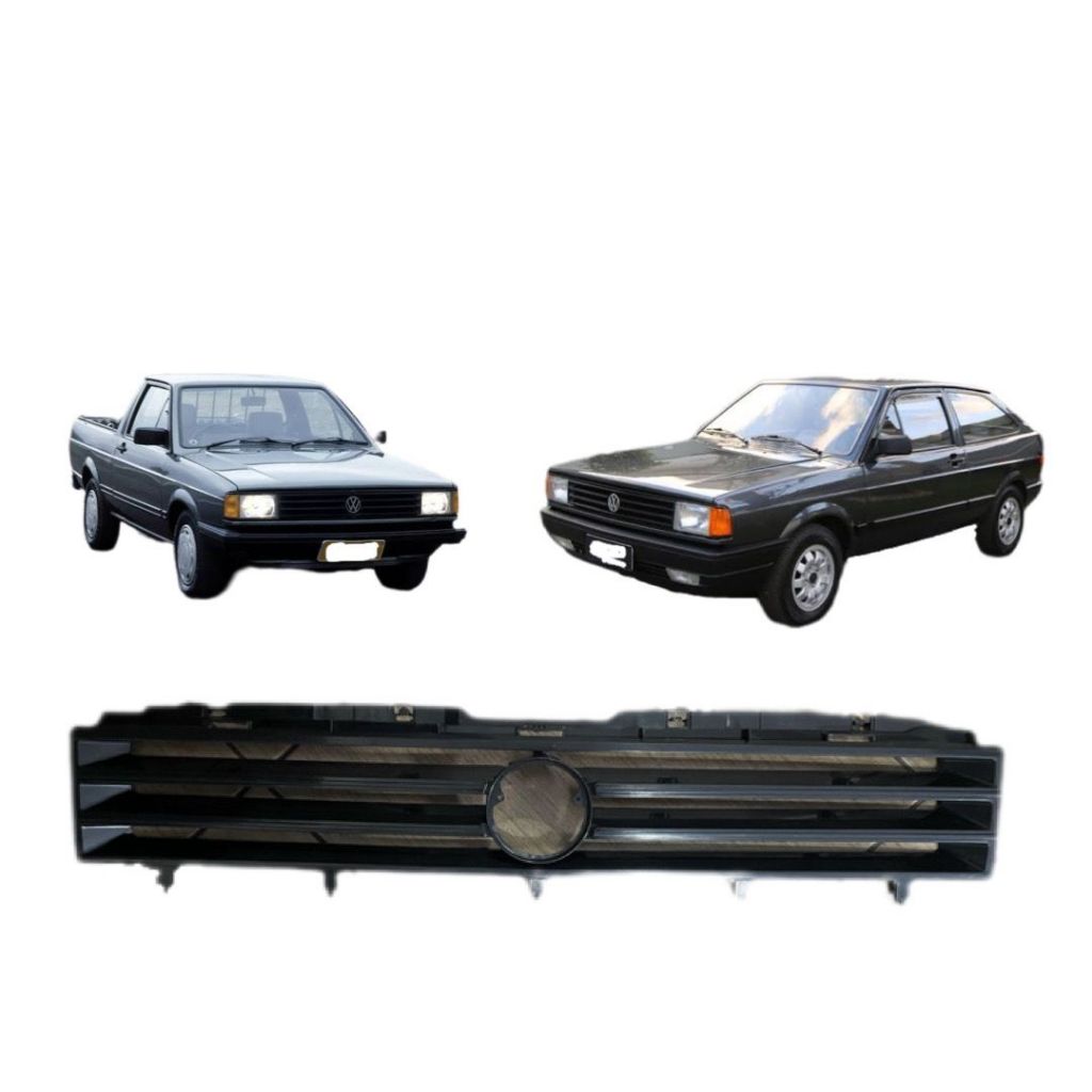Grade Frontal Preta para Vw Gol/Parati/Saveiro/Voyage 87/90