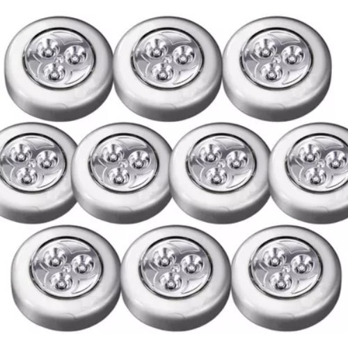 4 Unidade Luminária De 3 LEDs Adesiva Forte Emergência Touch De Pilha De Segurança Portátil Para Armário Casa em Oferta na Shopee