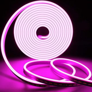 Fita De Led Neon Roxo Magenta Com 5 Metros 12V Bivolt Flexivel Resistente A Agua Com Ou Sem Fonte em Oferta na Shopee