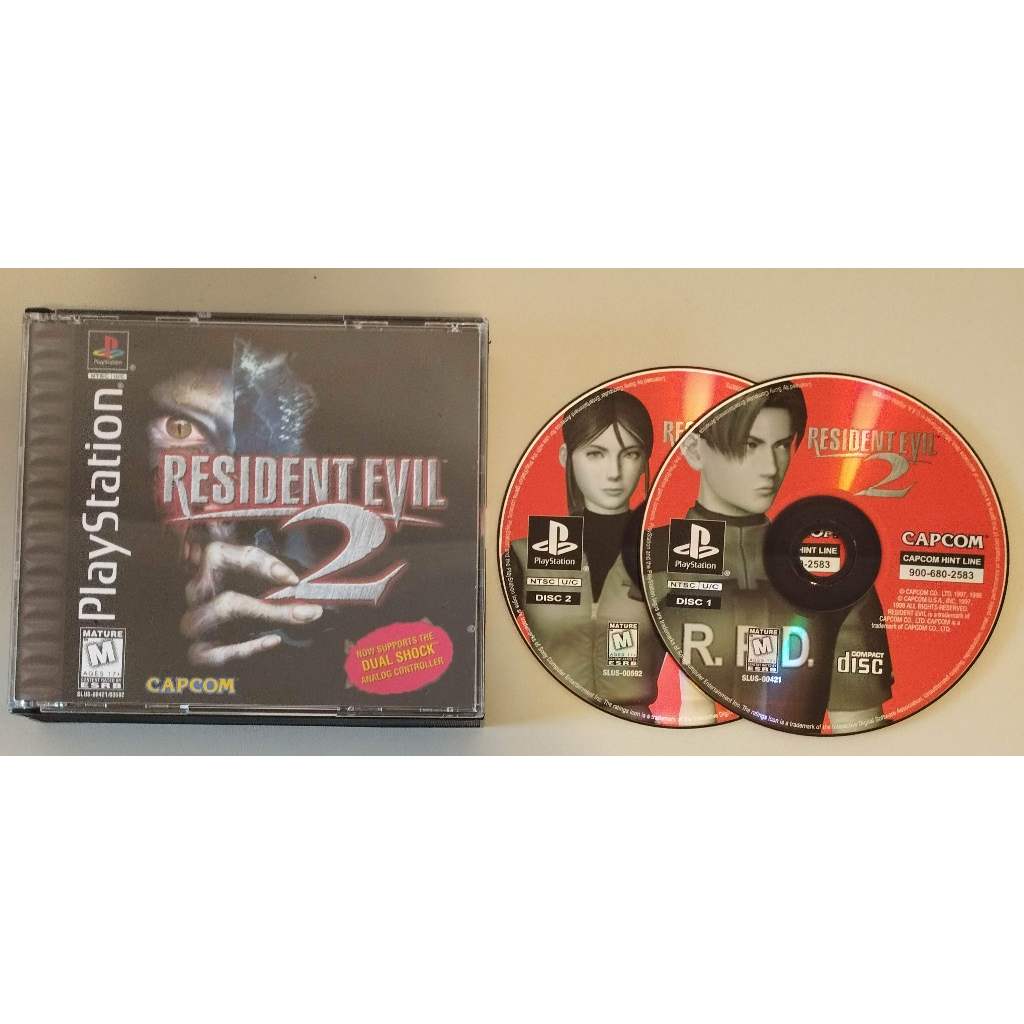 Ps1 - Resident Evil 2 - Mídia Preta BLACK DISCS