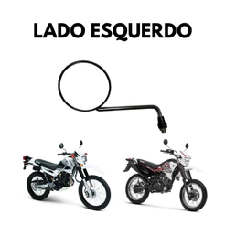 Espelho Retrovisor Lado Esquerdo Yamaha Xtz 125 / Xt 225 Cromado - No Modelo Original