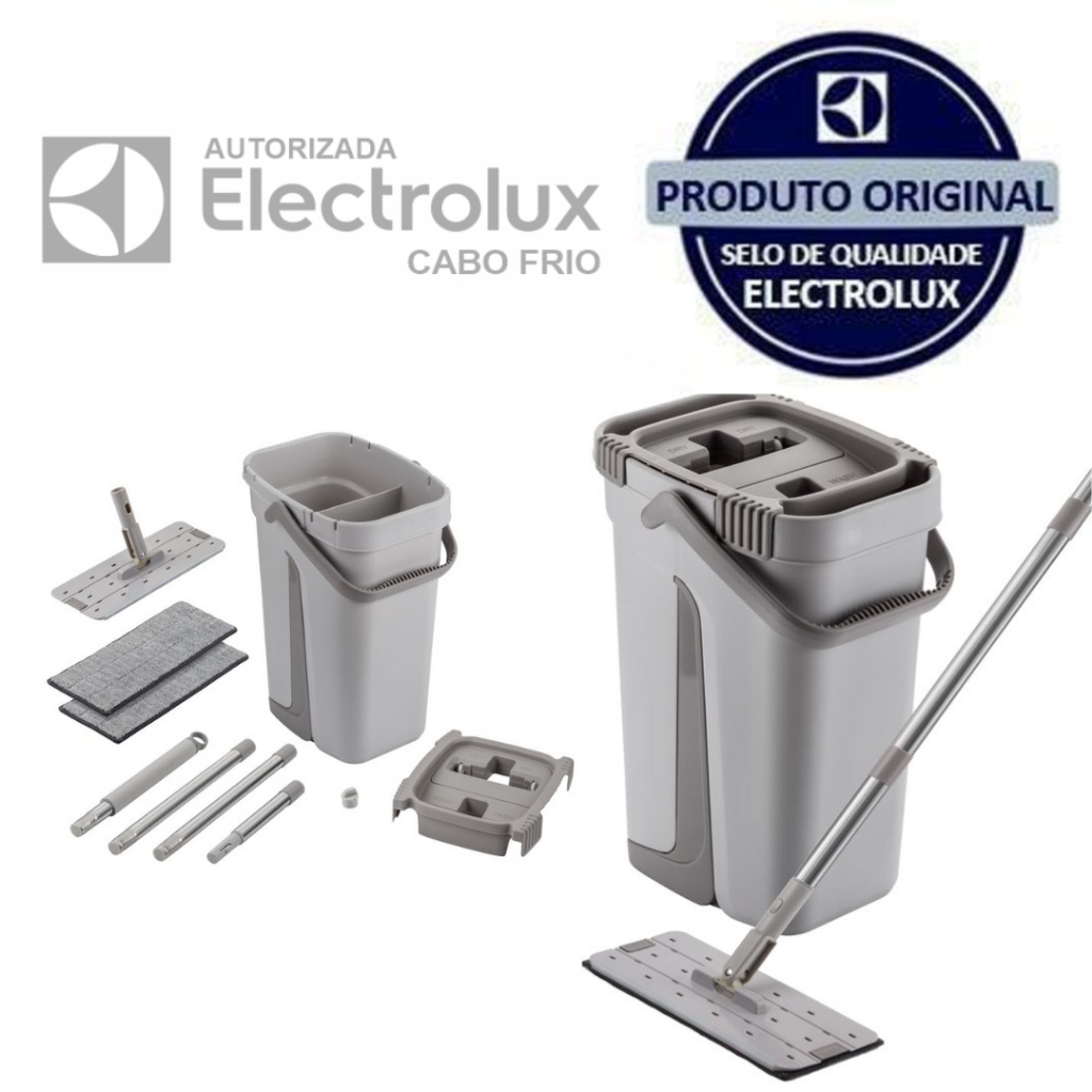 Mop Flat Lava e Seca  com Refil Extra de Microfibra Electrolux ORIGINAL
