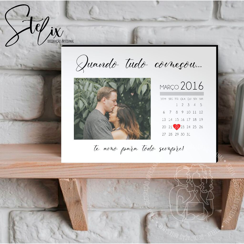 Quadro Personalizado Presente Dia dos Namorados Casal Namoro em Oferta na Shopee